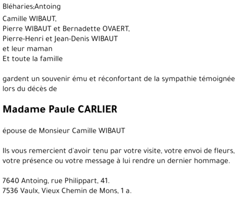 Paule CARLIER