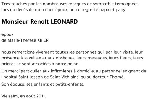 Renolt LEONARD