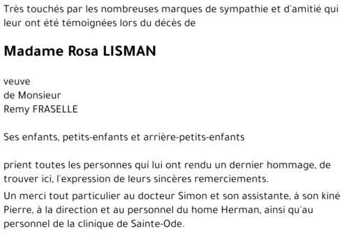 Rosa LISMAN