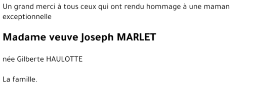 veuve Joseph MARLET