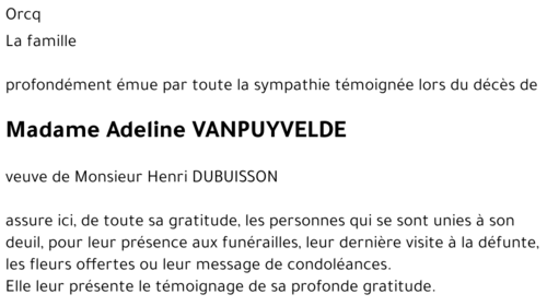 Adeline VANPUYVELDE