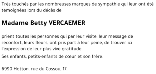 Betty VERCAEMER
