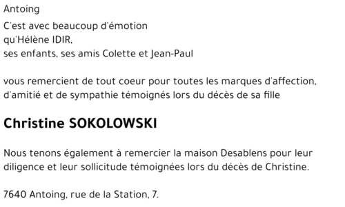 Christine SOKOLOWSKI