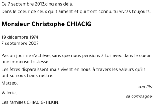 Christophe CHIACIG