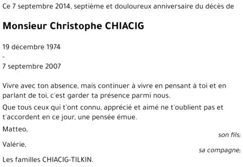 Christophe CHIACIG