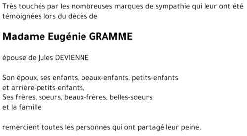 Eugénie GRAMME