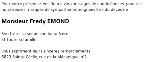 Fredy EMOND