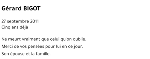 Gérard BIGOT