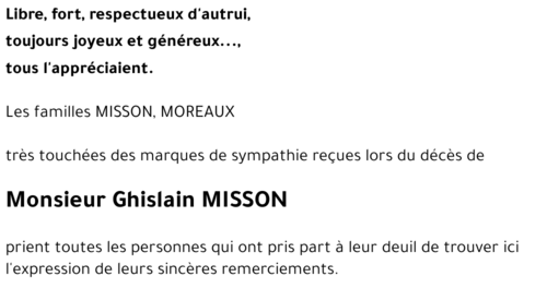 Ghislain MISSON