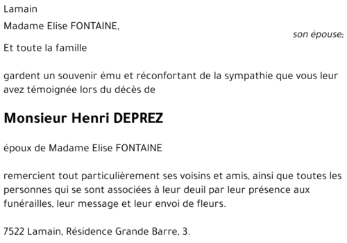 Henri DEPREZ