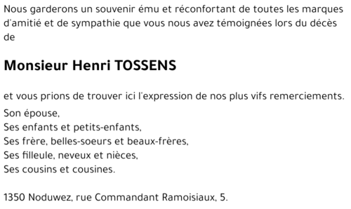 Henri TOSSENS