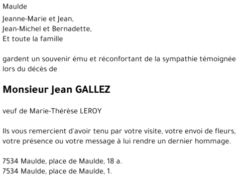 Jean GALLEZ