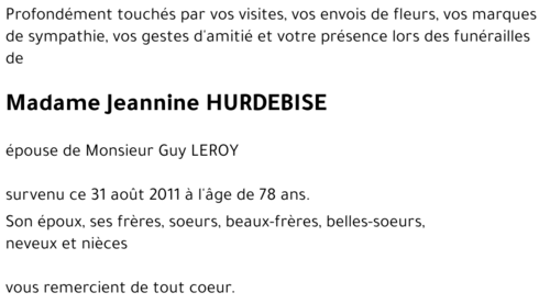 Jeannine HURDEBISE