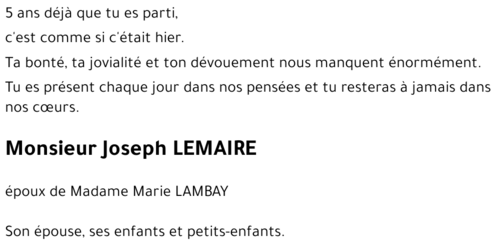 Joseph LEMAIRE