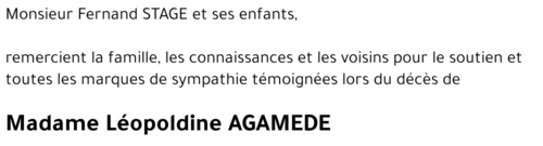 Léopoldine AGAMEDE