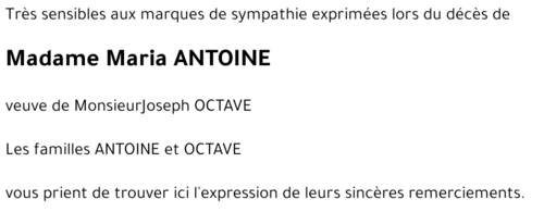 Maria ANTOINE