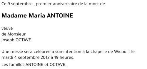 Maria ANTOINE