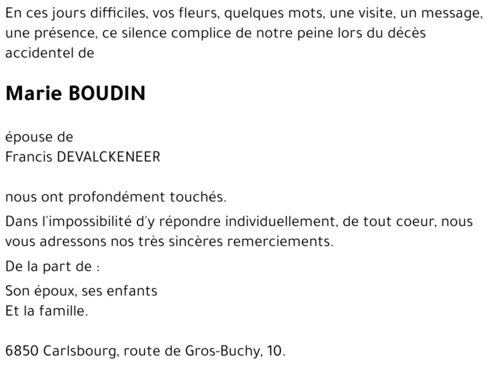 Marie BOUDIN