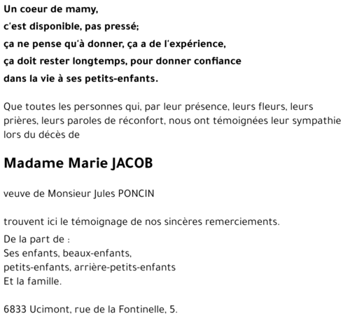 Marie JACOB