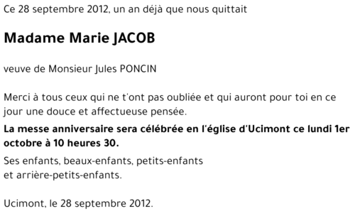 Marie JACOB