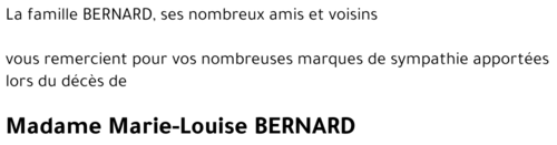 Marie-Louise BERNARD