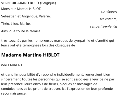 Martine HIBLOT