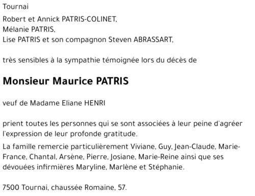 Maurice PATRIS
