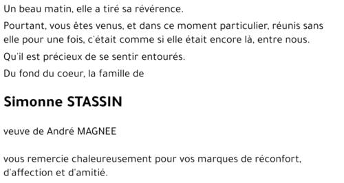 Simonne STASSIN