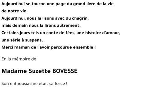 Suzette BOVESSE