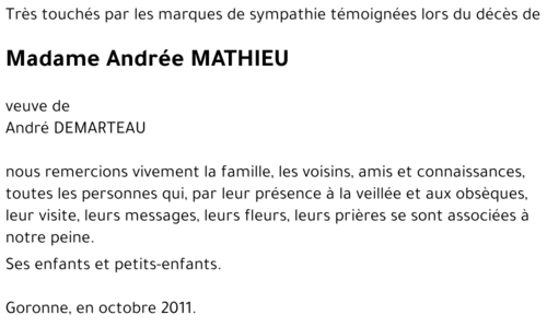 Andrée MATHIEU