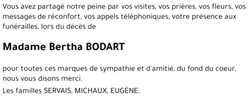 Bertha BODART
