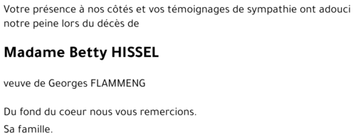 Betty HISSEL