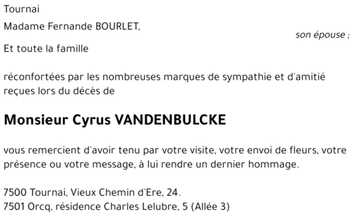 Cyrus VANDENBULCKE