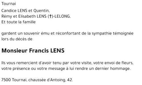 Francis LENS