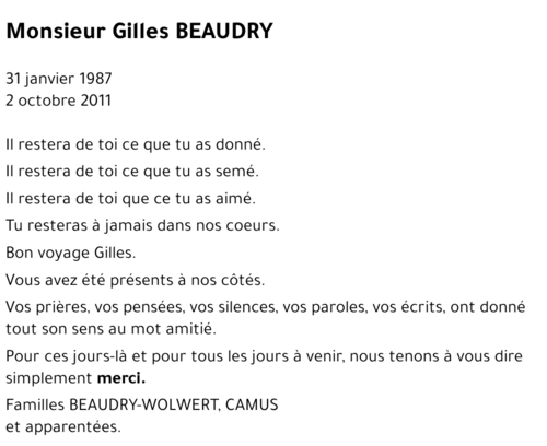 Gilles BEAUDRY