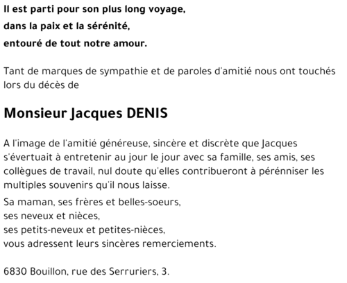 Jacques DENIS