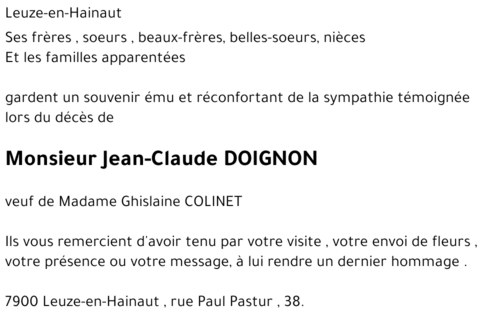 Jean-Claude DOIGNON