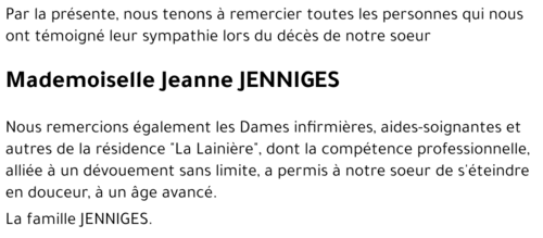 Jeanne JENNIGES