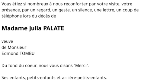 Julia PALATE