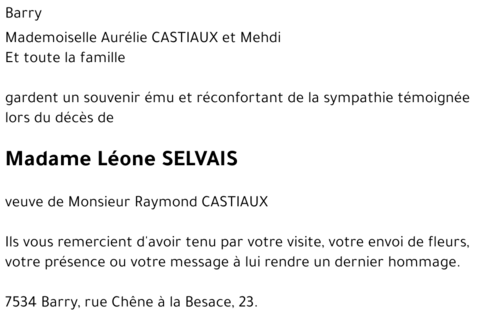 Léone SELVAIS