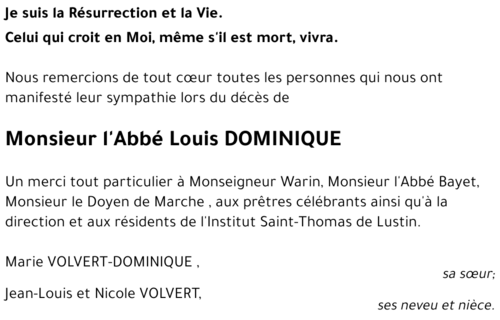 Louis DOMINIQUE