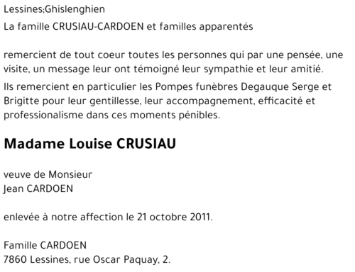 Louise CRUSIAU