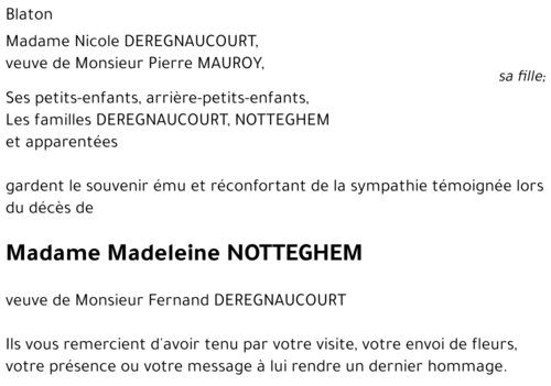 Madeleine NOTTEGHEM