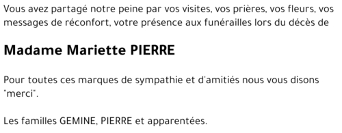 Mariette PIERRE