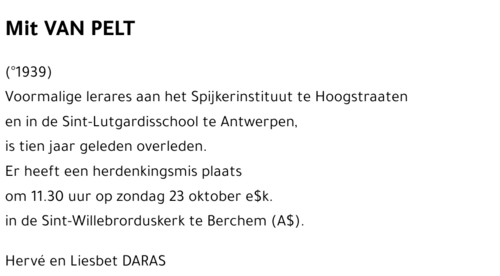 Mit VAN PELT