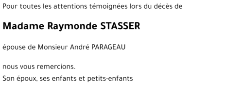 Raymonde STASSER