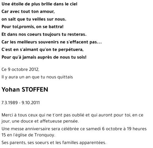 Yohan STOFFEN