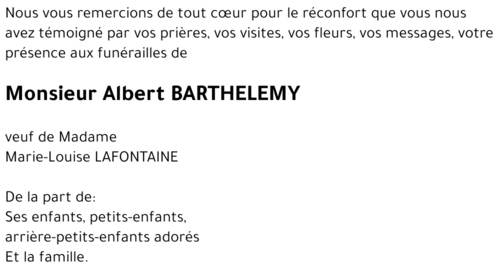 Albert BARTHELEMY