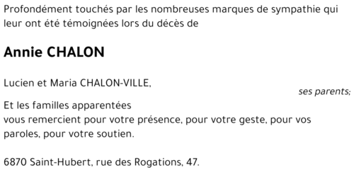 Annie CHALON