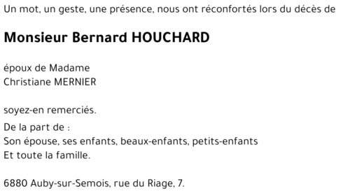 Bernard HOUCHARD